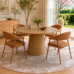 Walnut Round �135cm Dining Table Pictor