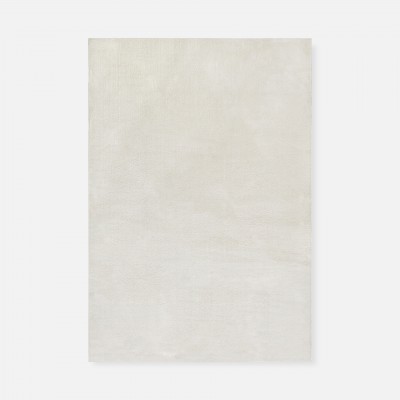 Plain Area Rug Boheme 017 White Plain Area Rug Boheme 017 White