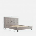 Cama Doble con Base de Colch�n 160x200 cm Tormes Beige