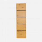 Voer oak effect shelving unit with grey doors 60cm