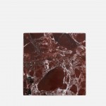 Side table in Burgundy Cube Stone Composite