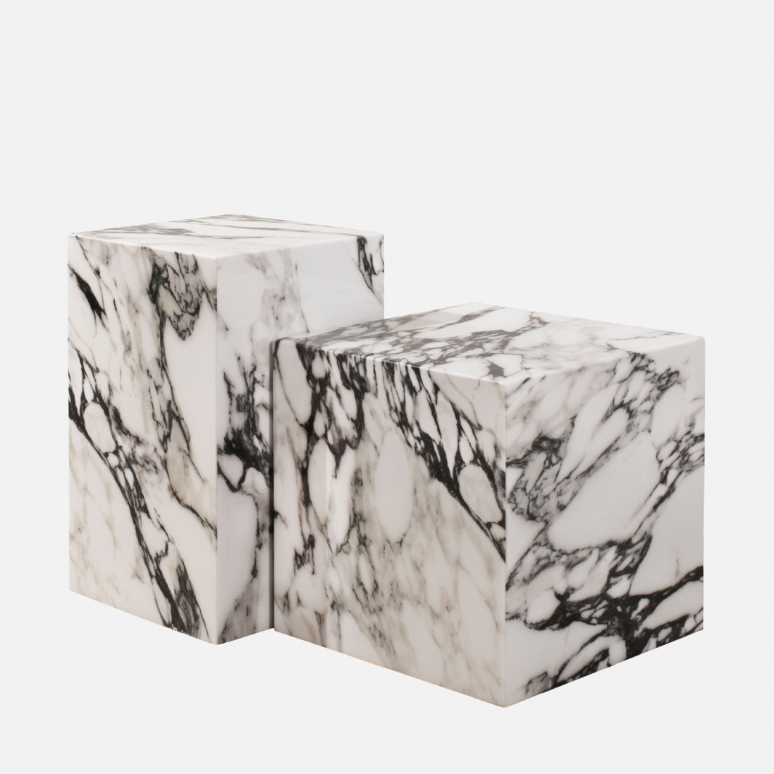 Stone Coffee Table Cubo White