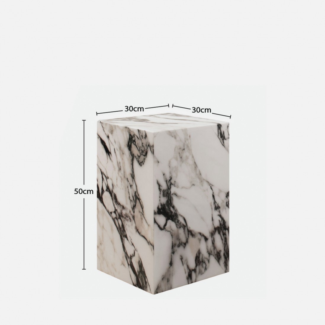 Stone Coffee Table Cubo White