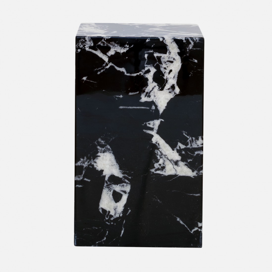Bulgari Black stone composite side table 38cm