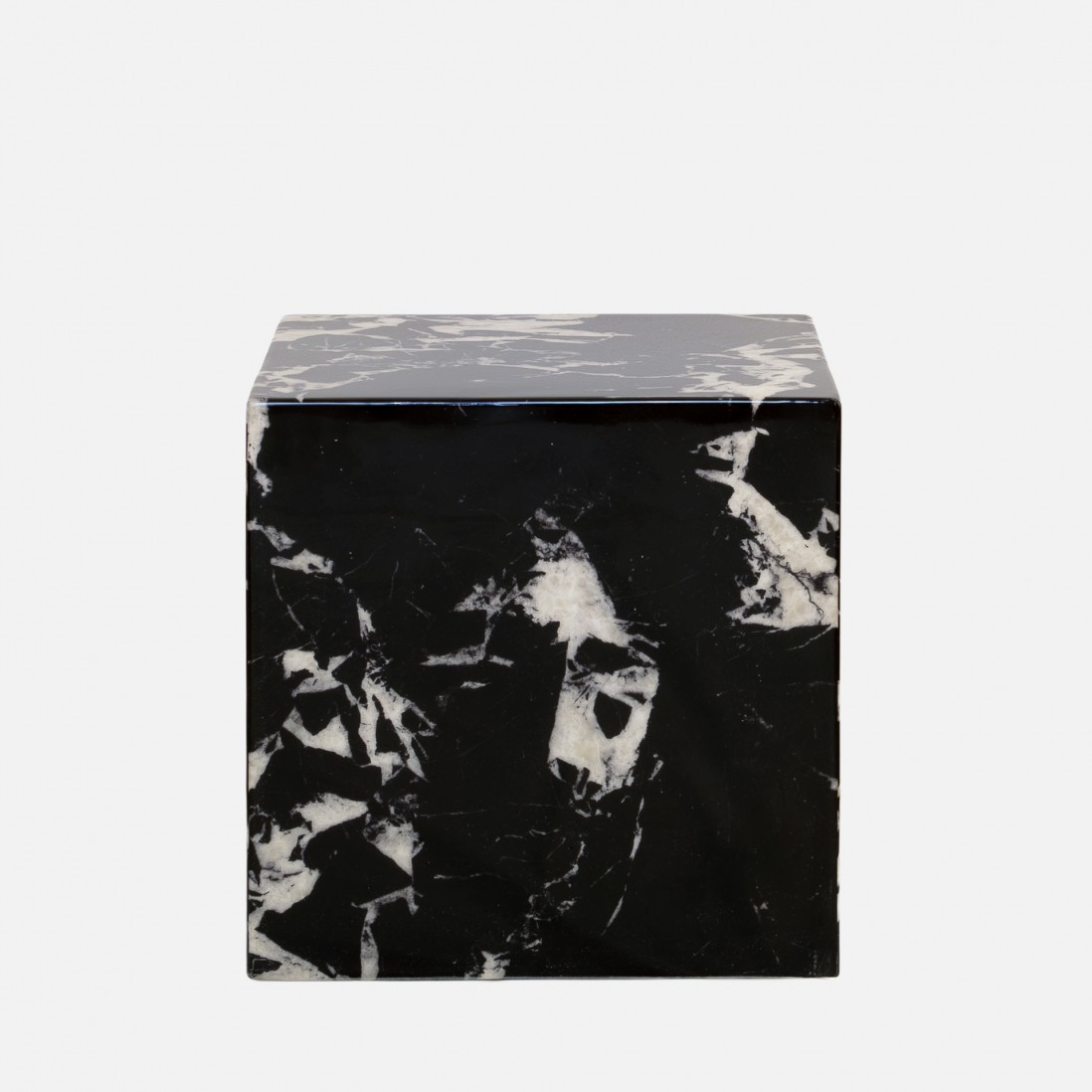 Bulgari Black stone composite side table 38cm