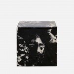 Bulgari Black stone composite side table 38cm