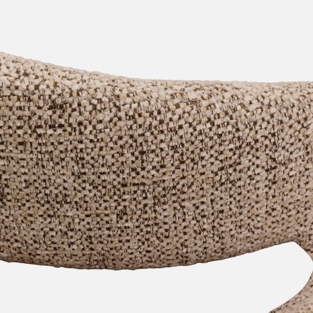 Roya chair in brown chenille with solid wood legs
