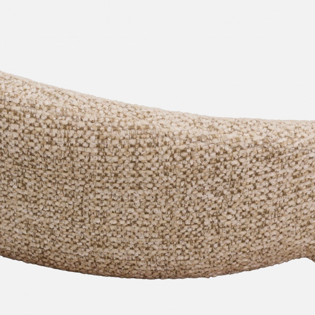 Roya chair in beige chenille with solid wood legs