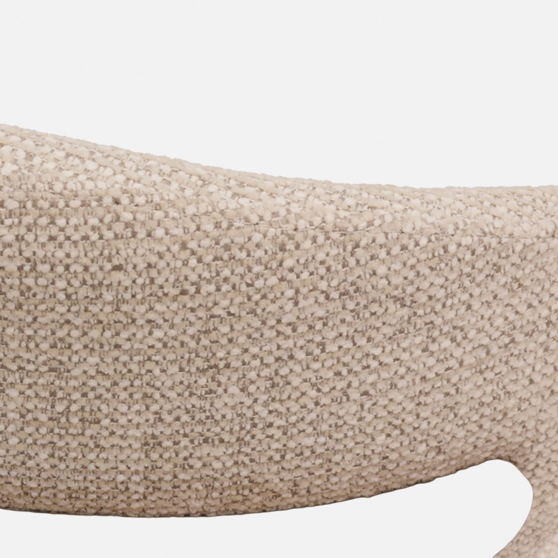 Roya chair in cream chenille with solid wood legs