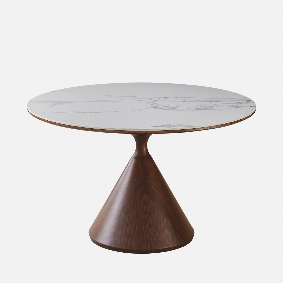 NERA round dining table metal and stone �120cm