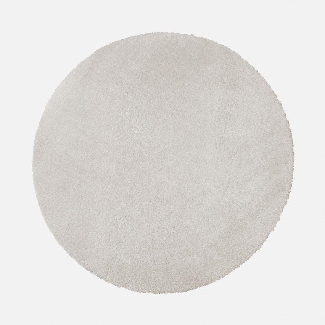 Washable Round Rug Touch 066 White