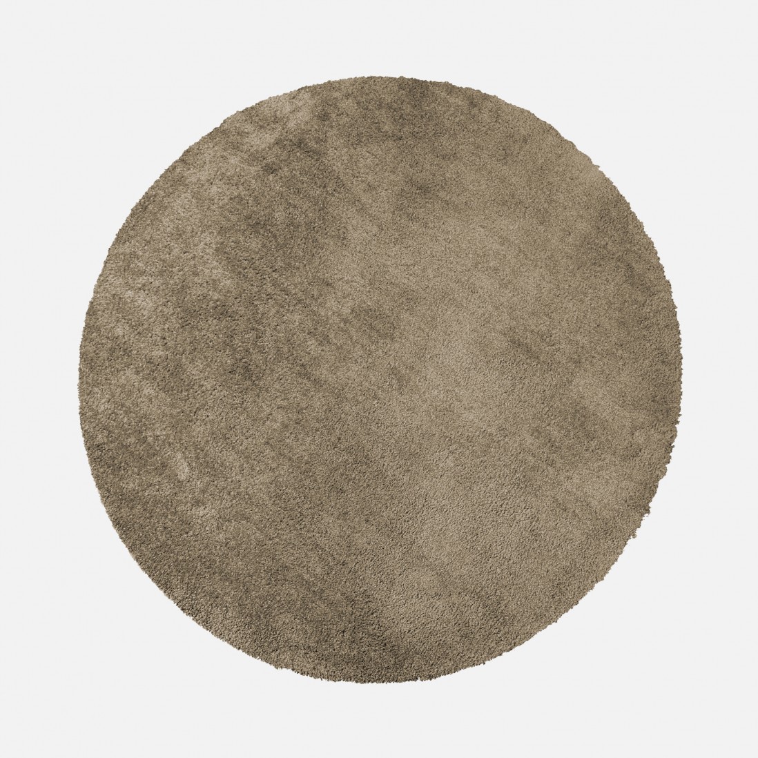 Washable Round Rug Touch 050 Taupe Brown