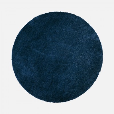Washable Round Rug Touch 090 Dark Blue Washable Round Rug Touch 090 Dark Blue