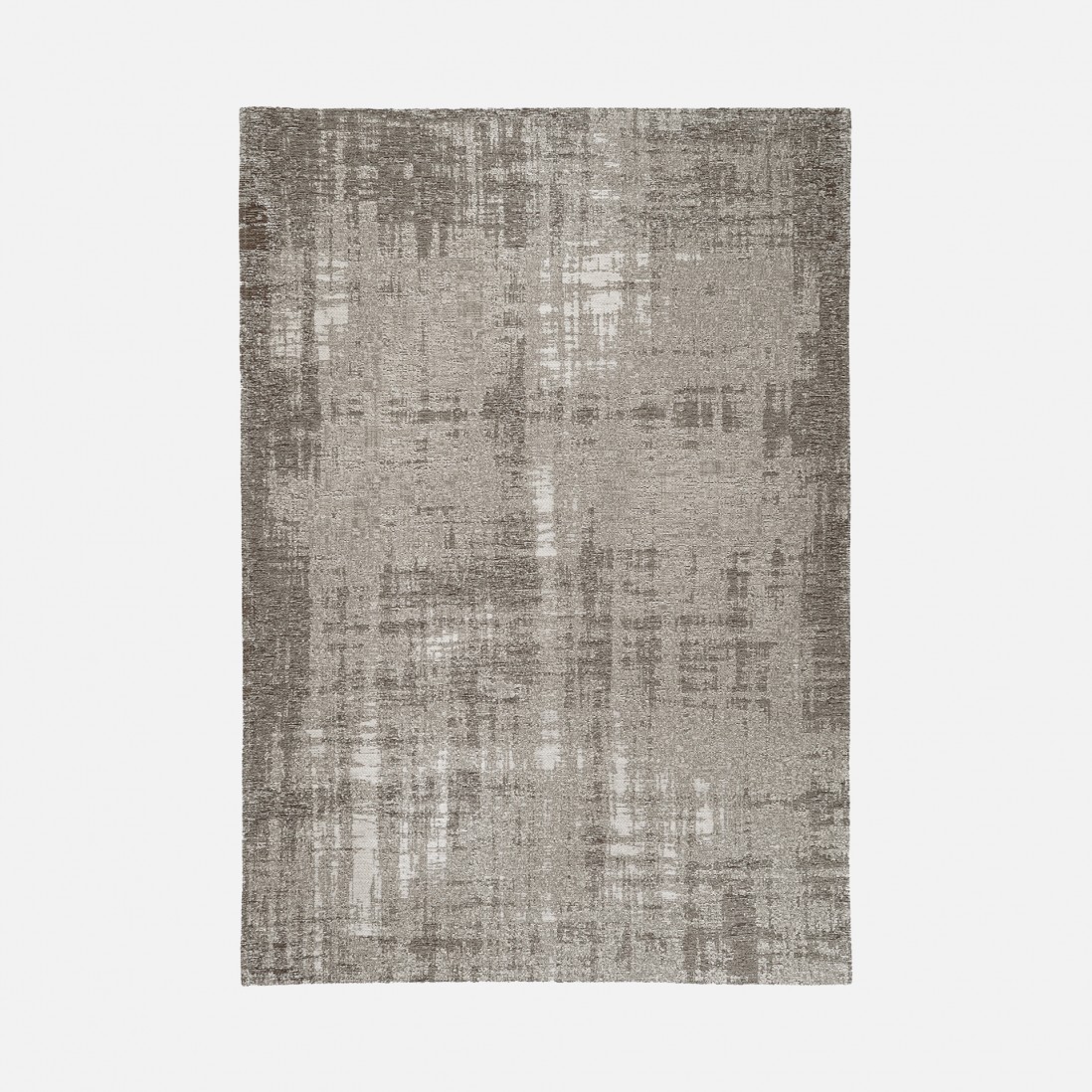 Abstract Area Rug Antik Chenille Grunge Brown