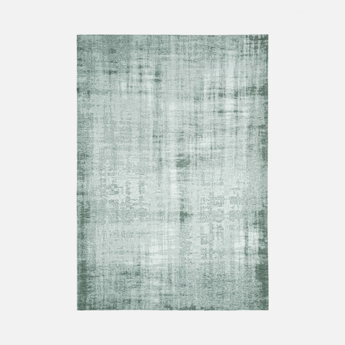 Alfombra Abstracta Antik Chenille Grunge Azul Aqua