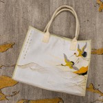 Birds Ochre Rug with Carry Bag (Rug In Bag)