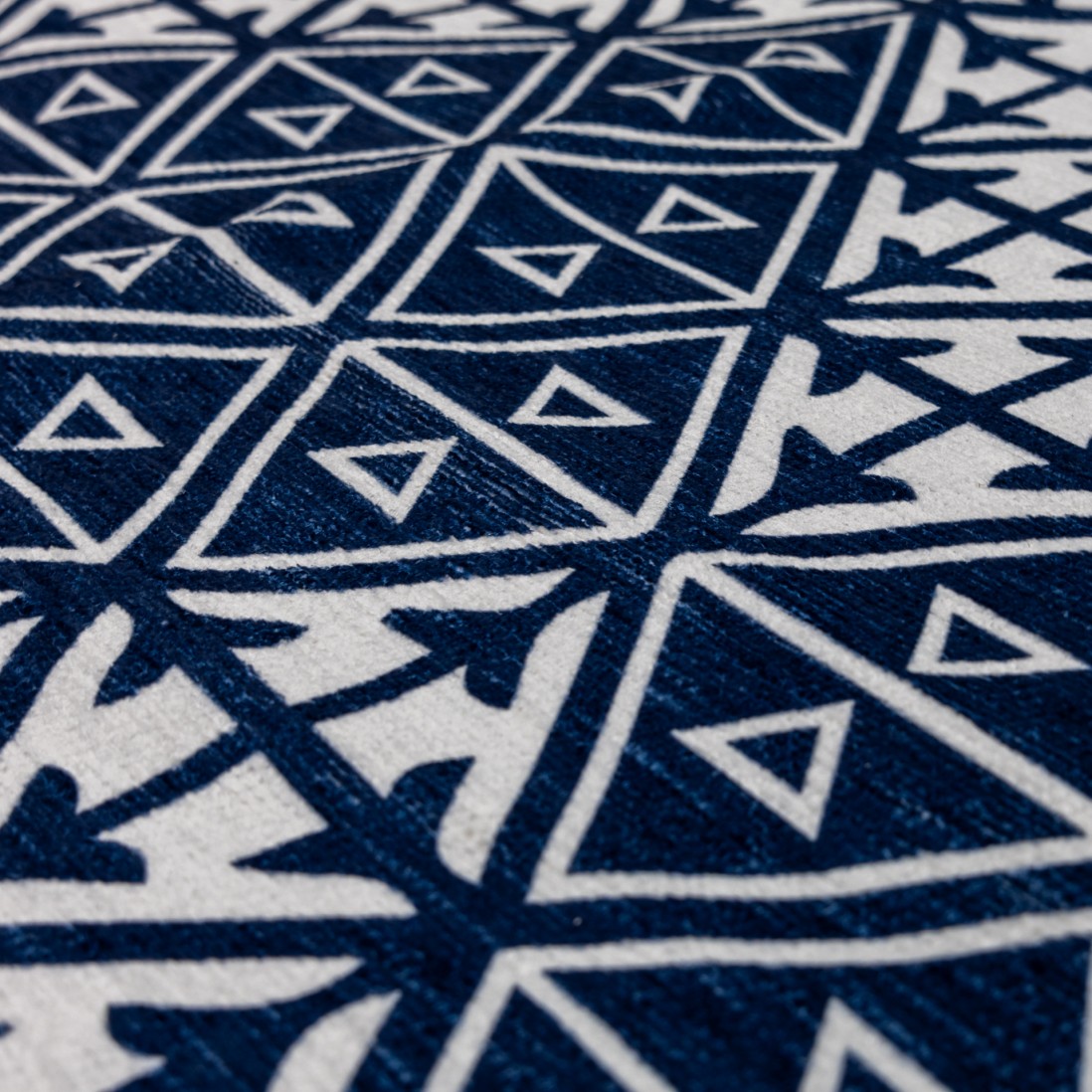 Triangle Denim Rug with Carry Bag (Rug In Bag)