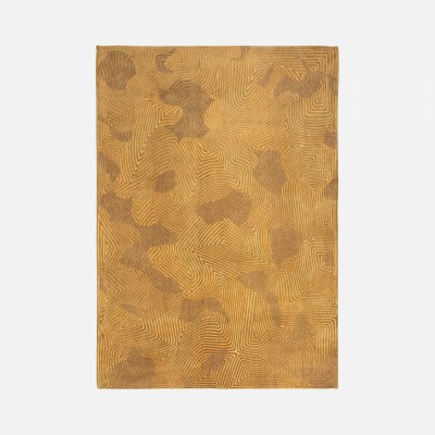 Modern Area Rug Carved Chenille 9226 Yellow Modern Area Rug Carved Chenille 9226 Yellow