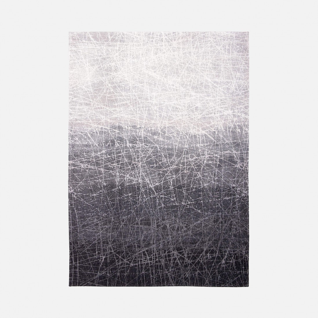 Alfombra Abstracta Freeze Chenille 8881 Negra