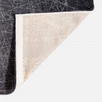 Alfombra Abstracta Freeze Chenille 8881 Negra