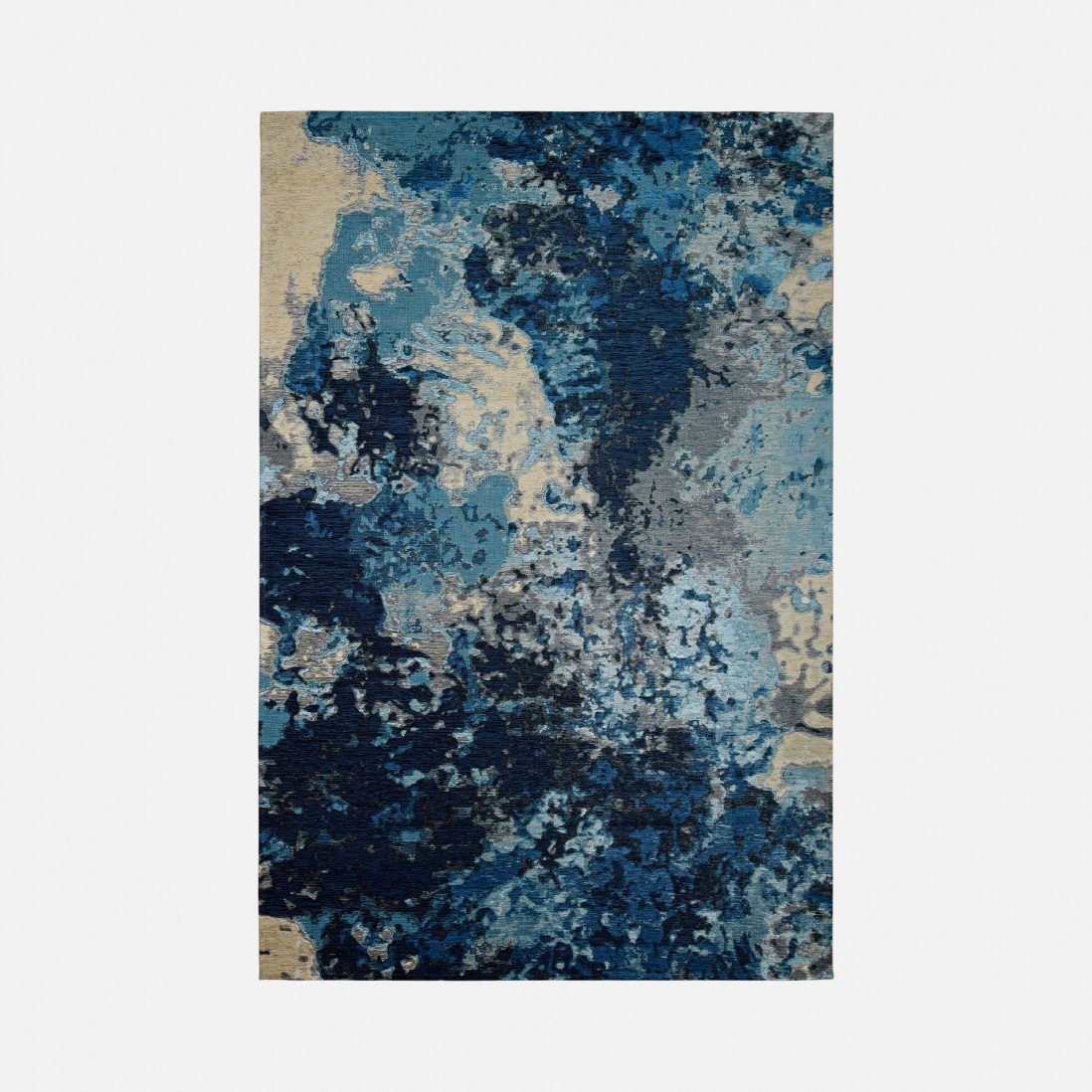 Modern Area Rug Lake Chenille 004 Blue