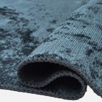 Alfombra Redonda Lisa Glam Velvet 2025/004 Azul