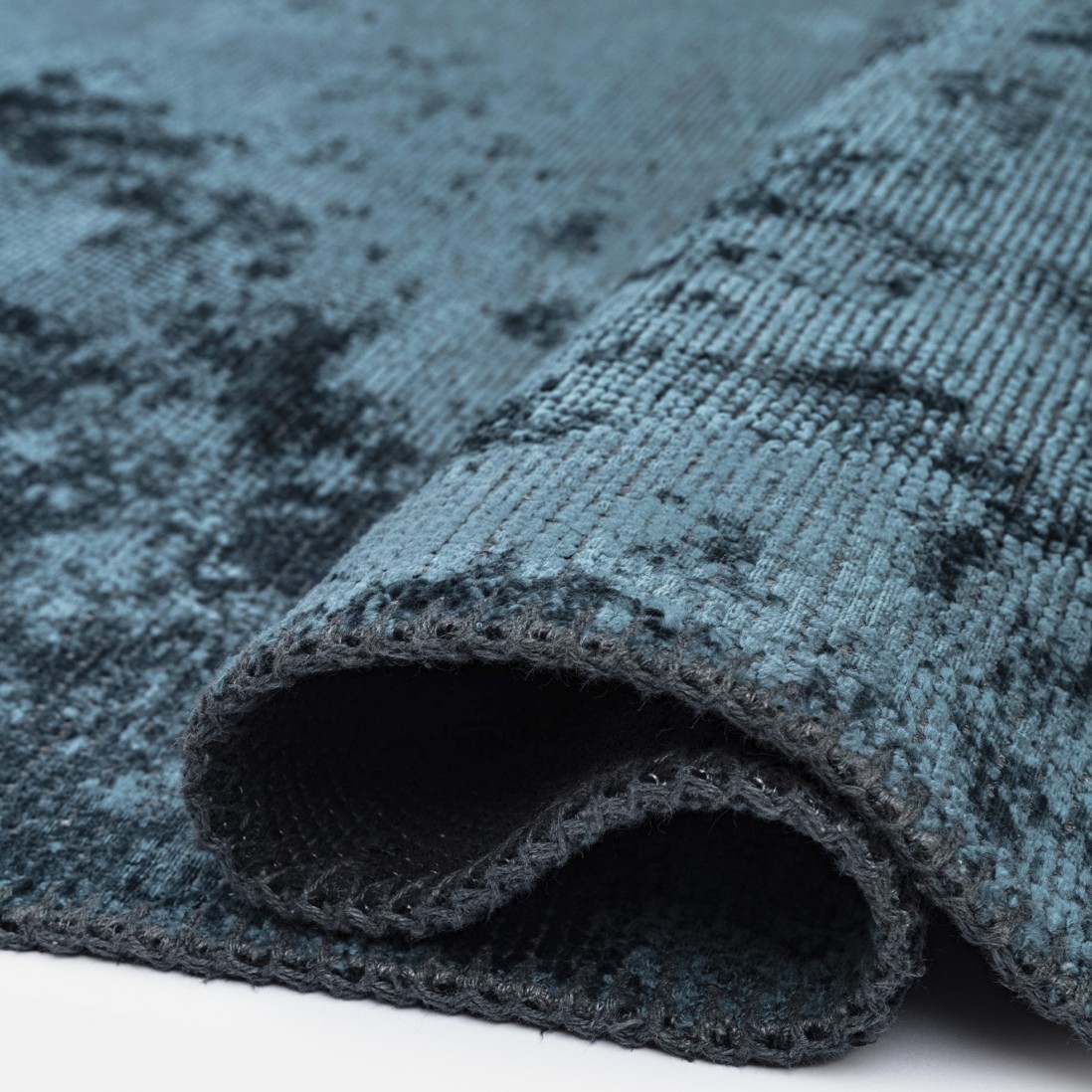 Plain Area Rug Glam Velvet 71431/822 Blue