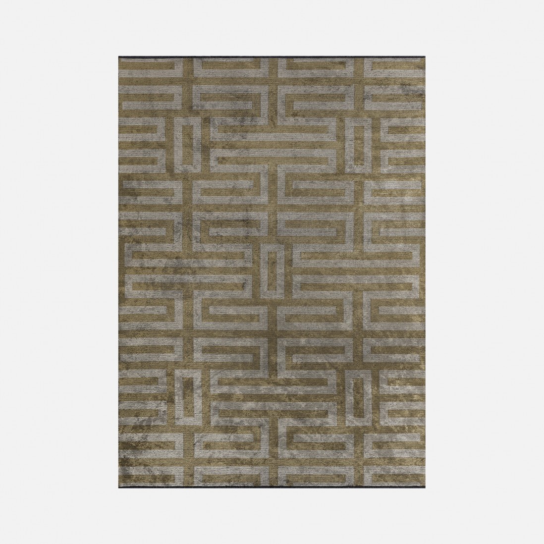 Geometric Area Rug Glam Velvet 3131/017 Golden
