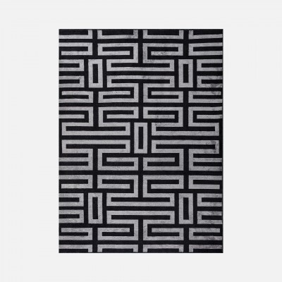 Geometric Area Rug Glam Velvet 3131/007 Black Geometric Area Rug Glam Velvet 3131/007 Black