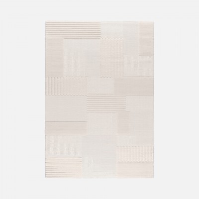 Geometric Area Rug Buckley 42323/060 Ivory White Geometric Area Rug Buckley 42323/060 Ivory White