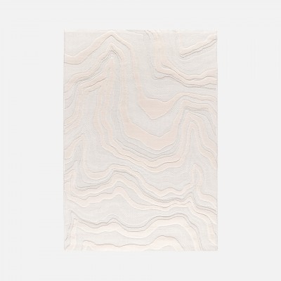 Abstract Area Rug Buckley 42304/060 Ivory White Abstract Area Rug Buckley 42304/060 Ivory White