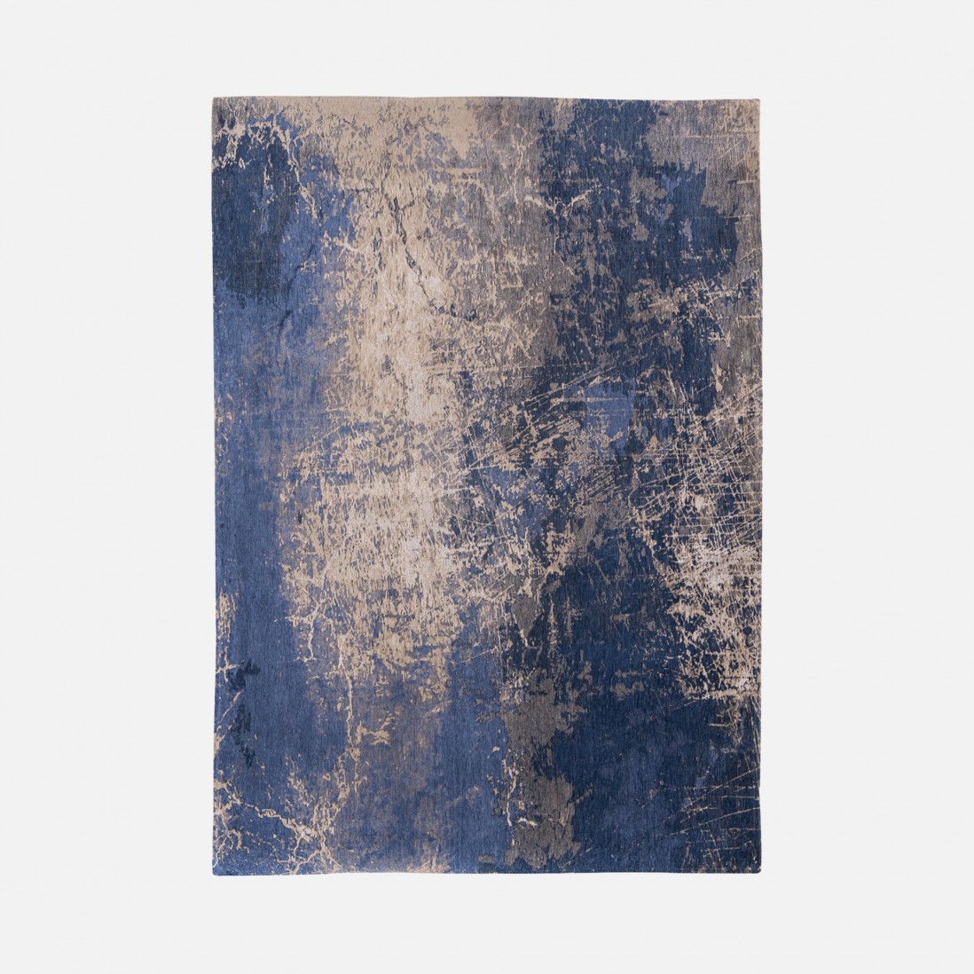 Alfombra Moderna Rustik Chenille 8629 Azul Oscuro