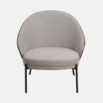 Metal and Fabric Armchair Taupe