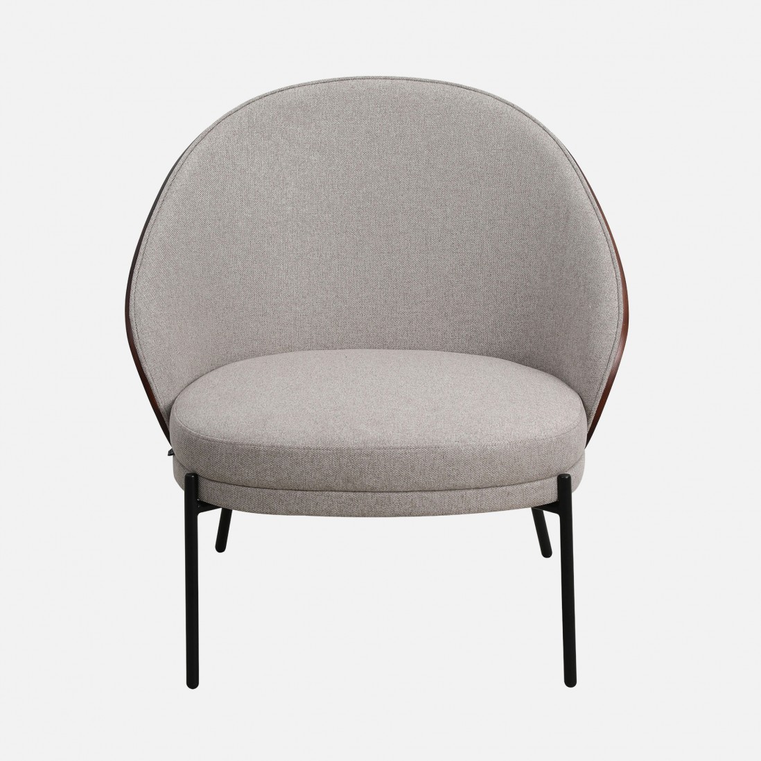Metal and Fabric Armchair Taupe