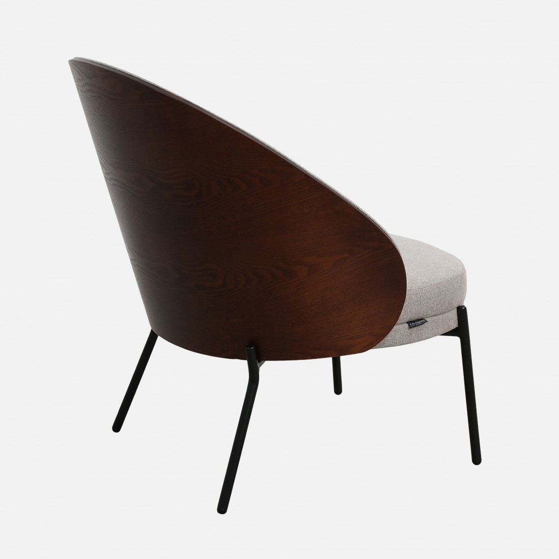 Metal and Fabric Armchair Taupe