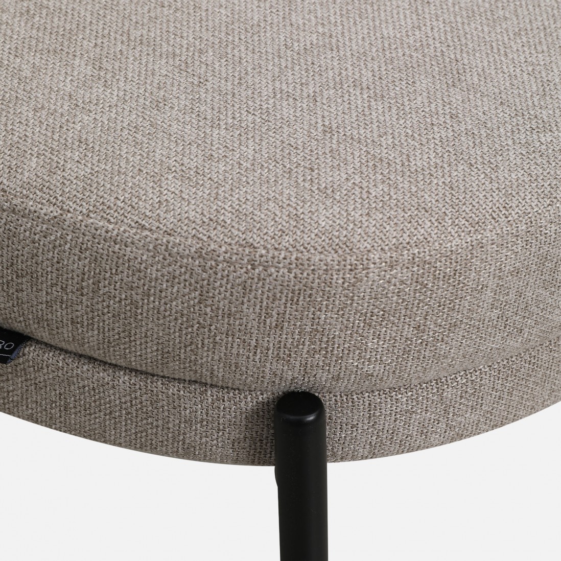 Metal and Fabric Armchair Taupe