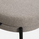 Metal and Fabric Armchair Taupe