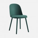 Cadeira PVC Calais verde menta com assento almofadado
