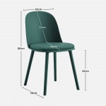 Cadeira PVC Calais verde menta com assento almofadado