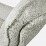 Boucl� Fabric Swivel Armchair Chablis Beige