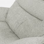 Boucl� Fabric Swivel Armchair Chablis Beige