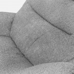 Boucl� Fabric Swivel Armchair Chablis Gray