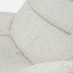 Boucl� Fabric Swivel Armchair Chablis Cream Beige