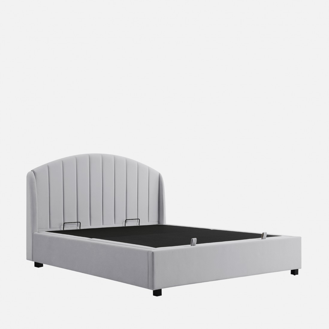 Cama de Casal com Arruma��o e Estrado Elevat�rio 160x200cm Aragon Cinza