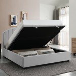 Cama de Casal com Arruma��o e Estrado Elevat�rio 160x200cm Aragon Cinza