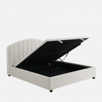 Double Bed with Storage and Lifting Platform 160x200cm Aragon Crema