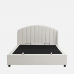 Double Bed with Storage and Lifting Platform 160x200cm Aragon Crema