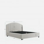 Double Bed with Storage and Lifting Platform 160x200cm Aragon Crema