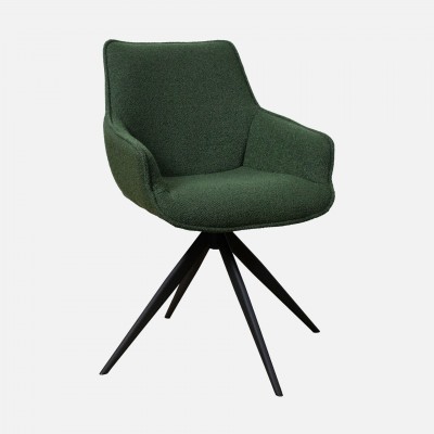 Dijon chair green fabric swivel and black metal legs Dijon chair green fabric swivel and black metal legs
