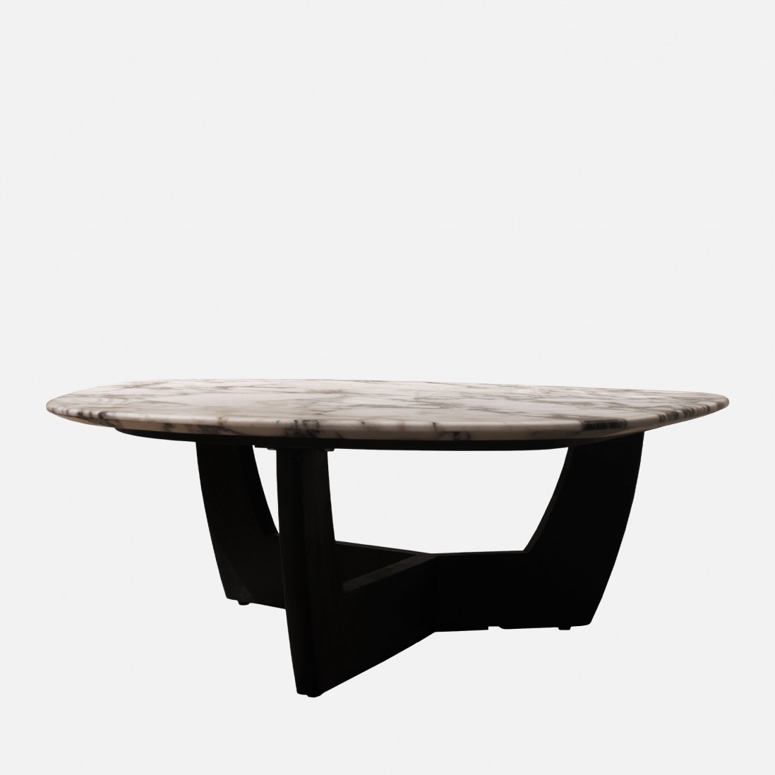 Wood and Stone Coffee Table Hydra White